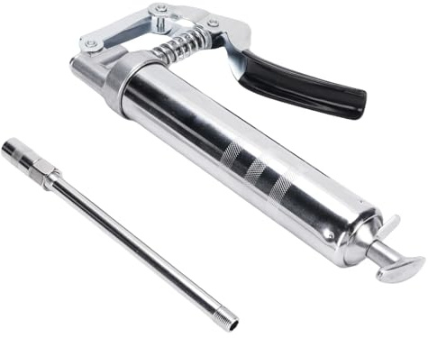 Keenso Pistolet à Graisse, Mini Pompe à Graisse, Pistolet à Manuel 120 3000 PSI avec Poignée Ergonomique, pour Cartouches de 3 Oz