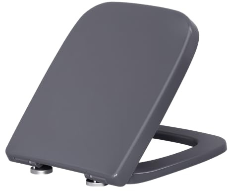 WOLTU Abattant WC avec système d'abaissement automatique en Duroplast Anthracite
