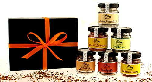 Barbecue - Gewürzset N°1 mit 6 Grillspezialitäten in der Geschenkbox aus der Finca Marina Gewürzmanufaktur