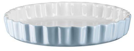 Mäser 931141 Kitchen Time Tarteform, Quicheform, Obstkuchenform, kratz- und schnittfest, runde Backform mit Wellenrand, Ø 27 cm, Blau