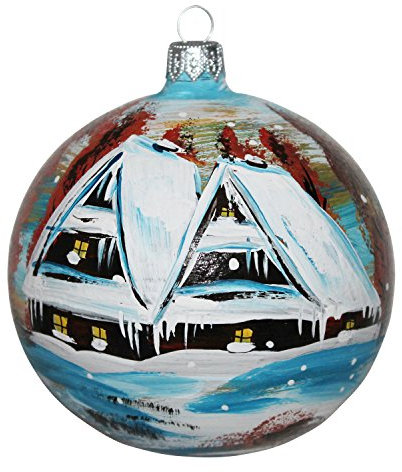 Fensterkugel Christbaumkugel 120mm handbemalt Weihnachtskugeln von GlasXpert