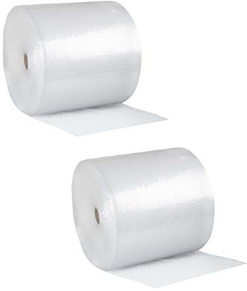 dieLUFTPOLSTERFOLIE Luftpolsterfolie 2x 50cm x 100m Verpackungsfolie Luftpolster Rolle Blisterfolie Noppenfolie Polsterfolie Umzug 1m Knallfolie Polstermaterial Versand Transparent Umzugfolie 100