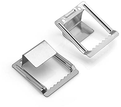 10er Set Aufhänger für Keilrahmen, Profiltiefe 18 mm, Bilderhaken für Bilder auf Leinwand, Metall, Zackenaufhänger, Bilder aufhängen, Bildaufhängung Kit