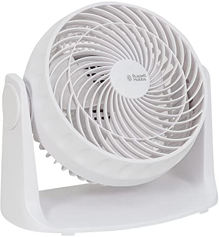 Russell Hobbs Portable Desk Fan 8 Inch High Velocity Power 900W Freestanding & Wall Mounted Cooling With 2 Speed Settings, Adjustable Tilt Function for Bedrooms & Offices RHVDF0831