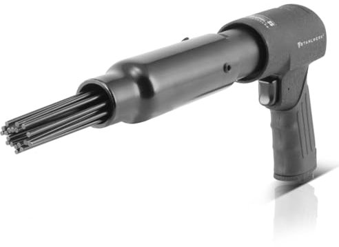 STAHLWERK professioneller Nadelentroster Druckluftnadelentroster Entroster Nadelentroster mit 19 Nadeln Nadellänge 180 mm 6,2 bar - 7 Jahre Garantie
