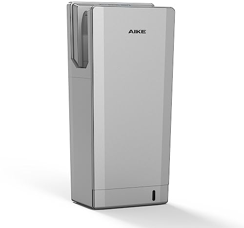 AIKE Nuovo Asciugamani Elettrico ad Aria con Filtro HEPA, 1850W Powerful Mani Elettrico Professionale, Asciuga Mani Veloce su Entrambi i Lati, Asciuga Mani Elettrico Commerciale