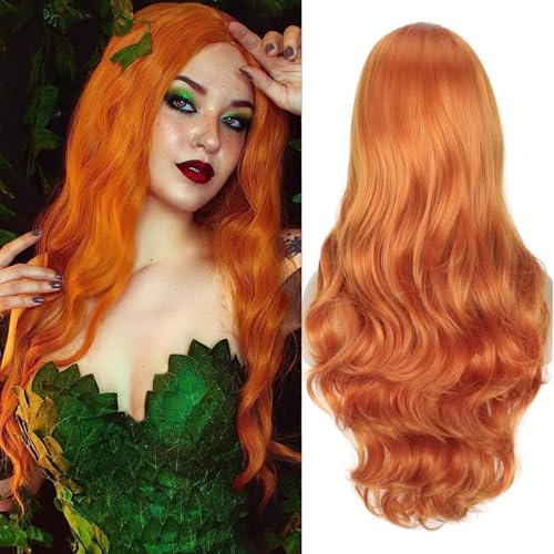 Colorfulpanda Perücke Orange Blond Lang Lockig Natürlich Synthetische Haar Cosplay Tägliche Party Wig