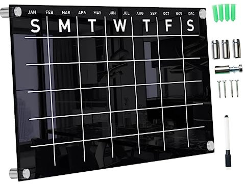 NUOBESTY Wiederverwendbarer Acryl Wandkalender Abwischbar Wochenkalender Memo Board Für Haushalt Büro Mit Beschreibfläche Leicht Montierbar Praktische Wochenplanung
