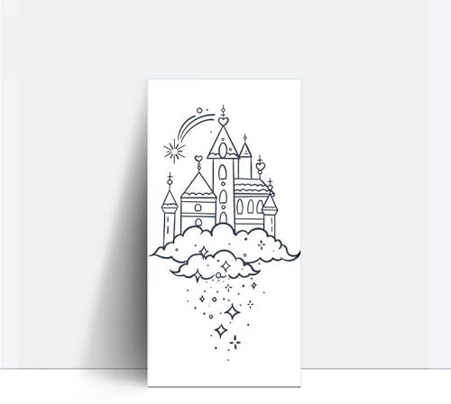 2 Pieces Of Castle Wrist Juice Vegetable Ink Waterproof Semi-Permanent And Long-Lasting 2 Weeks Temporary Tattoo Stickers Are Wear-Resistant And Non-Reflective