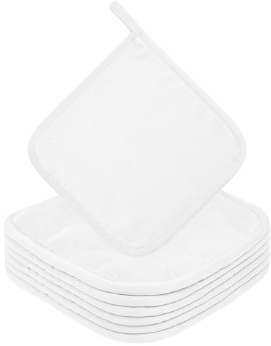URAQT 6 Stück Abschminktuch aus Mikrofaser, 20 x 20 cm Wiederverwendbar Mikrofaser Gesichtsreinigungstuch, Make-up-Entferner-Tücher, Wiederverwendbar, Für Daily Travel Cosmetic(Weiß)