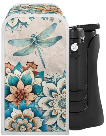 ZOUTAIRONG Ouvre-boîte électrique en forme de libellule voyante - Housse anti-poussière verte - Décoration d'intérieur isolée - Pour cadeaux