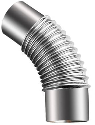 SHYLAC 45°-Rohrbogen, Ofenabzugsrohrbogen 100 mm/120 mm/150 mm/160 mm/200 mm Verzinkter Kaminabzugsadapterrohr Ofenrohrbogen, Auspuffrohr für Warmwasserbereiter (Größe: 120 mm)