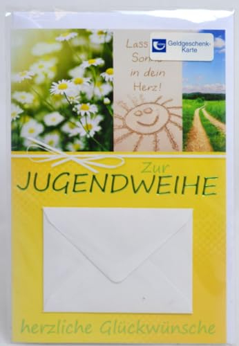 Generisch Glückwunschkarte Jugendweihe mit Geldgeschenkkarte