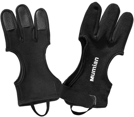 Guanto da tiro con l' per dita – Guanto protettivo da tiro con l', linguetta regolabile per le dita, guanto per tiro con l' per una migliore presa, guanto leggero per arcieri, comoda