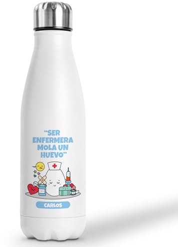 Botella térmica personalizada con nombre 500 ml