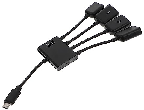 PHENOFICE Micro USB Otg Hub Multi-port Expansion Transfer Adapter for Smartphone Tablet Charging Control Port USB Hub for Data Dock