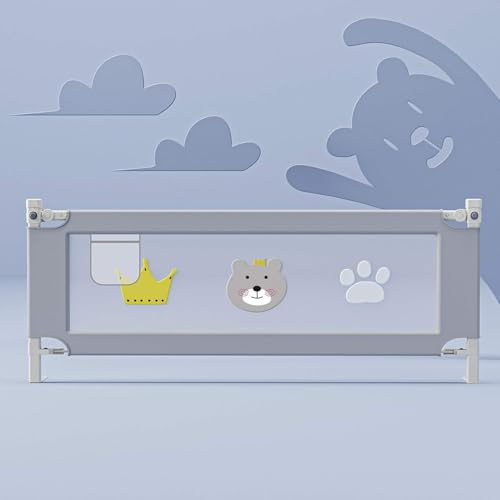 MIDUOLAI Bettgitter FüR Kinderbett, Absturzsicherung FüR Boxspringbetten Gitter, 120-220 cm Kinderbettgitter, Klappbares Bettgitter FüR Kinder, SchlafzimmerzubehöR,05,220cm