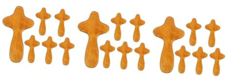 Ciieeo 3 Sätze Holzkreuz Mittelstücke Wandkreuz Kruzifix Wand Katholisch Heimdekoration Wand Kruzifix Anhänger Jesus Medaillen Perlen Ebenholz Religiös Kruzifixe 6 Stück * 3