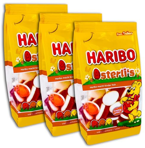 3 er Pack Haribo Osterli's 3 x 250g Fruchtgummi-Eier