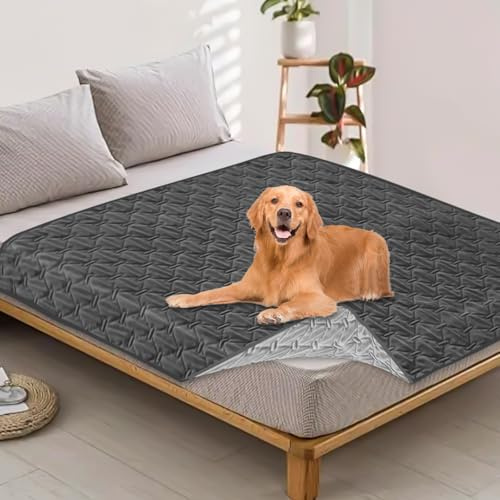 BAIFULAI Manta impermeable para perros de 200 x 130 cm, alfombrilla antideslizante, protector de sofá/cama reversible para perros grandes y pequeños