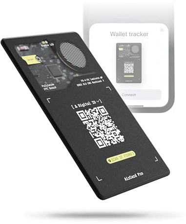 Rolling Square AirCard Pro - Ultra Slim Bluetooth Tracker Card, Air Tracker Tag Compatible with Apple Find My with Wireless Charging - Tracker Locator with Digital ID, High Tech Gadget Black