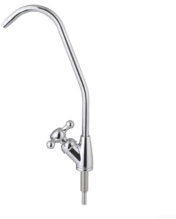 Adatto per rubinetto da cucina in acciaio inossidabile 304 con beccuccio girevole a 360 ° singolo filtro freddo rubinetto dell'acqua per pulire bere