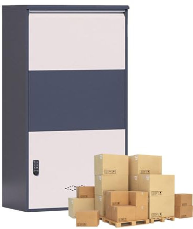 Outdoor Parcel Drop Box Package Delivery Boxes for Outside, 30'' X 16'' X 8'', Extra Large Mailbox for Parcel, Steel Parcel Mailbox, Waterproof Lockable Anti-Theft Parcel Drop Box for Porch,