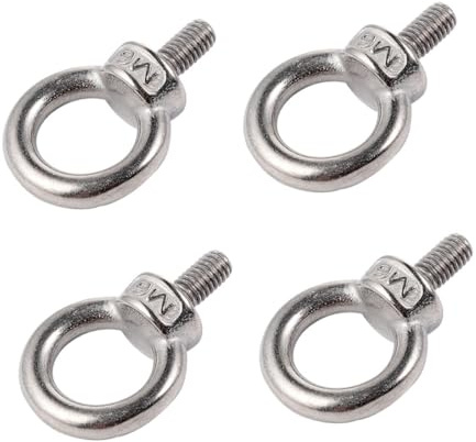 Ipetboom 4 piezas Tornillos de de Acero Inoxidable Elevación con Hombro Resistencia Alta para Barcos y Transporte Superficie Pulida Segura y Fácil Instalación