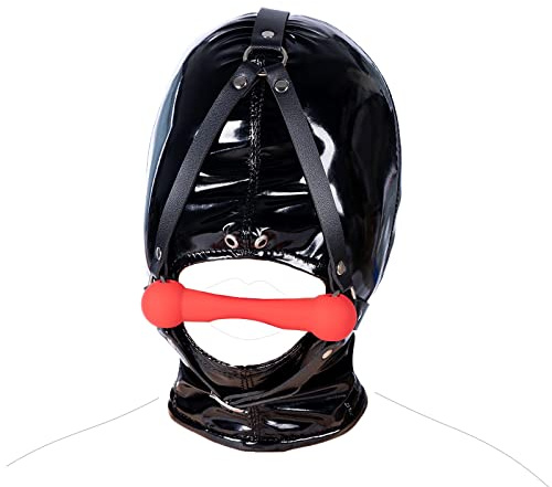 BFLaiCai Harnais De TêTe Bondage, Retenue, Os Chien, BâIllon Buccal, Sangles, Jeu RôLe, FéTichisme SM, Esclave, Flirt, Jouet Sexuel
