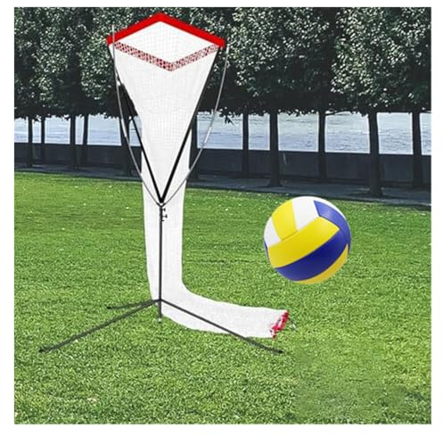 Rete da Allenamento for pallavolo, Rete da pallavolo Portatile for Feste in Giardino, Attrezzatura for Allenamento di pallavolo for Lacrosse, Baseball, Calcio, Tennis, Giardino(Red)