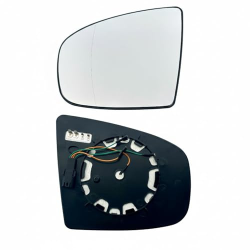 Fits BMW X5 (2007–2013) & X6 (2008–2014) Left Passenger Side Wing Mirror Glass | Heated Wide Angle Clip-On with Base Plate | (4-Pin) | Near Side | OEM- 51167174981