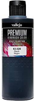 Vallejo 063020 Dunkel, Matt, 200 ml, Schwarz