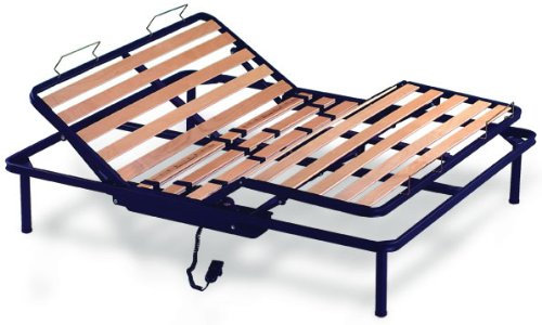 EVERGREENWEB MATERASSI & BEDS Kiwi Elektrischer Lattenrost aus Holz für Doppelbett 160 x 200 cm