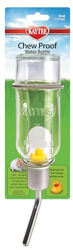 Kaytee Chew-Proof Water Bottle for Pet Hamsters, Gerbils and Rats, 6 oz