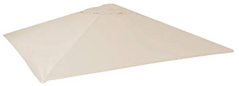 Mendler Ersatz-Bezug für Gastronomie Sonnenschirm HWC-D20, Sonnenschirmbezug Ersatzbezug, 5x5m (Ø7,2m) Polyester - Creme