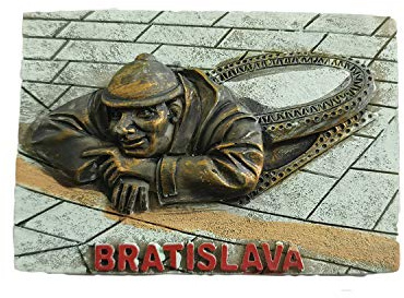 Bratislava Slowakei 3D-Kühlschrankmagnet, Kunstharz, Reise-Souvenirs, handgefertigt, Heim- und Küchendekoration, Bratislava, Kühlschrankmagnet, Sammlung, Geschenk