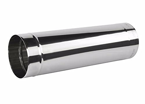 Stainless Steel Pipe 150mm / 6 - 0.5m Rigid Duct Tube Stove Chimney Flue Liner