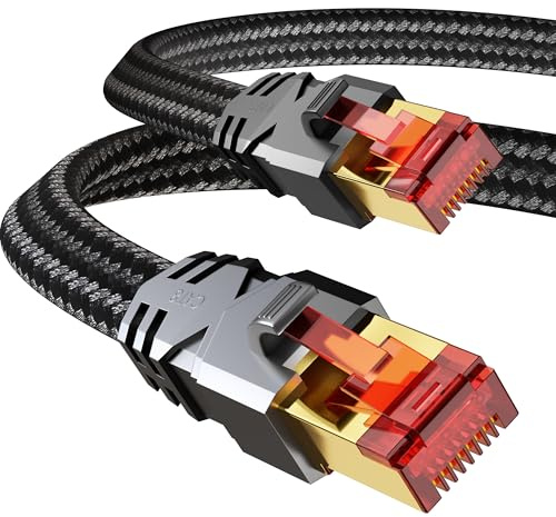 Tesmax CAT 8 Lan Kabel 3meter,40Gbps Hochgeschwindigkeits mit RJ45 Stecker
