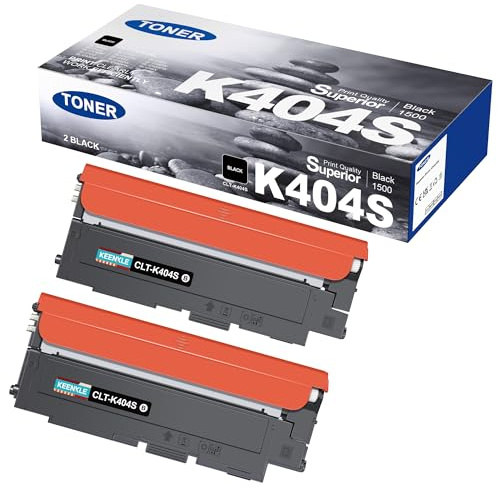 CLT-P404C K404S Toner Kompatibel für Samsung C480W Toner CLT-404S CLT-K404S CLT-C404S CLT-Y404S CLT-M404S 404S für Xpress SL C480W C480FW C430W C430 C480 C480FN C48X (Schwarz, 2er-Pack)