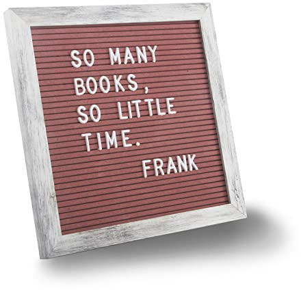 Rustic Changeable Felt Letter Board 25x25cm – Pink Felt Board with 336 Letters, Symbols & Emojis – Perfect for Baby Showers, Birth Announcements & Milestones