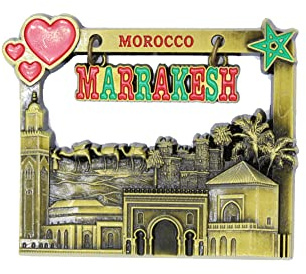 3D-Stadt Metall-Kühlschrankmagneten Länder-Urlaubs-Souvenir London Paris New York Berlin Dubai Amsterdam Rom Prag Mailand Barcelona Venedig (Marrakesch)