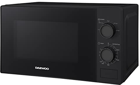 Daewoo MMF0S20T0B002 - Microonde da solo, 20 l, 700 W, 5 livelli di potenza, sicurezza bambini, colore: Nero