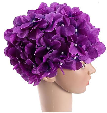 BESPORTBLE Cuffia Da Nuoto Elegante Da Donna Riutilizzabile Con Fiori Comoda Texture Taglia L