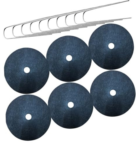 BESPORTBLE 1set Ground Cover with Stakes Durable Gardening Cloth for Tree Protection Includes Heavy Duty Shaped Pegs Weeding Barrier Fabric for Landscape and Patio Use