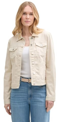 TOM TAILOR dam 1045390 jeansjacka, 29517-Sand Stone beige, M, 29517 – Sandsten beige, M