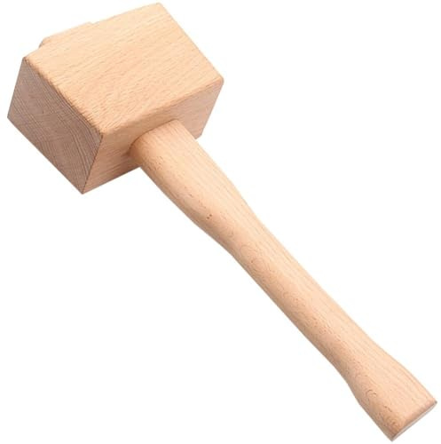 Zghhc Martillo De Madera De Haya para Carpintería, Martillo De Carpintero, Cabeza De Madera, Herramientas Manuales