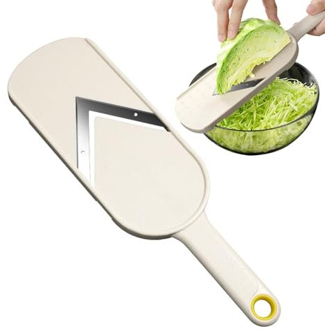 Rallador de repollo, Rebanadora de repollo resistente, Picadora de verduras ajustable de acero inoxidable para ensalada de col y verduras, Cortadora de repollo compacta para cocina, Affet