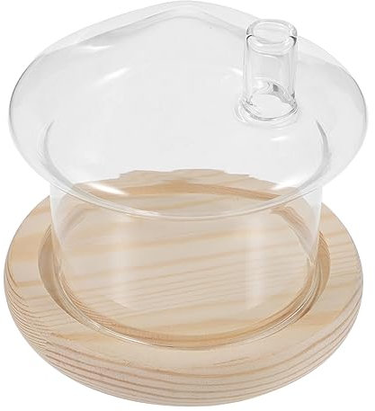 PBDEIOEOE Bell jar display dome,Bell jar display dome, Cake Vases for Flowers Cake Stand Glass Cloche Bell Jar Clear Dessert Serving Dome Glass Domes for Display Dome Cover
