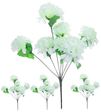 HOLIDYOYO Bouquet Di Crisantemi Artificiali Per Cimitero Composizione Di Fiori Finti Per Cerimonie Commemorative Steli Colorati Per Decorazioni Di Memoria e Riflessione