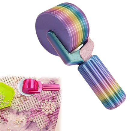 Diamond Art Roller - 3D Diamond Painting Roller Tools, DIY Craft Tool for Rhinestone Embroidery, Diamond Painting Press Rollers for Smooth Pressing, Diamond Paint Tools and Accessories (Macaron)